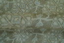 Traditional Oriental Design Brown, Blue And Beige Hand Knotted 6x8 Wool Area Rug