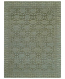Traditional Oriental Design Brown, Blue And Beige Hand Knotted 6x8 Wool Area Rug