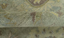 Traditional Oushak Design Antique Green And Brown  6x9 Hand Knotted Wool Rug