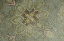 Traditional Oushak Design Antique Green And Brown  6x9 Hand Knotted Wool Rug