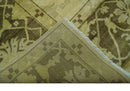 Traditional Oushak Design Beige And Brown 10x10 Hand Knotted Wool Area Rug