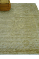 Traditional Oushak Design Beige And Silver Hand Knotted 8x10 Wool Area Rug