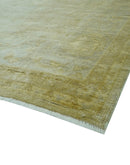 Traditional Oushak Design Beige And Silver Hand Knotted 8x10 Wool Area Rug