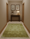 Traditional Oushak Design Brown And Beige Hand Knotted 4x6 Wool Area Rug