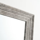 Traditional Rectangle Framed Gray Decorative Mirror