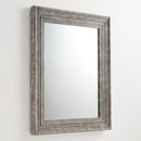 Traditional Rectangle Framed Gray Decorative Mirror