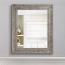 Traditional Rectangle Framed Gray Decorative Mirror