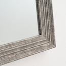 Traditional Rectangle Framed Gray Decorative Mirror
