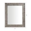 Traditional Rectangle Framed Gray Decorative Mirror