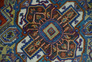 Traditional Rust, Ivory, Beige and Charcoal Multi size Hand knotted Wool Area Rug