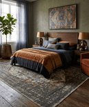 Traditional Serapi Olive Hand Knotted 8x10 Wool Area Rug