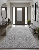 Traditional Silver and Gray Hand Tufted 5x8 Wool Area Rug