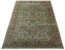 Traditional Turkish Design Beige And Rust 6x9 Hand Knotted Wool Area Rug