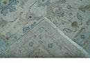 Traditional Turkish Design Blue And Beige 10x14 Hand Knotted Wool Area Rug