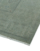 Traditional Turkish  Design Silver And Gray 6x8.7 Hand Knotted Wool Rug