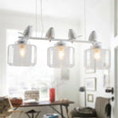 DecorBites™ Traditional Clear Glass Pendant with 3 Lights - Ideal for Dining Room or Kitchen Island Décor