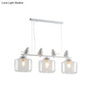DecorBites™ Traditional Clear Glass Pendant with 3 Lights - Ideal for Dining Room or Kitchen Island Décor