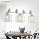 DecorBites™ Traditional Clear Glass Pendant with 3 Lights - Ideal for Dining Room or Kitchen Island Décor