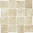 Trail Cross Cut Beige Mosaic B Travertine Look Porcelain Mosaics 12x12