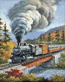 Train Crossing WD098 14.9 x 18.9 inches Wizardi Diamond Painting Kit