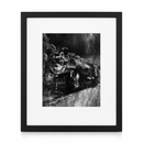 The 237 Lincoln Train Black and White Framed Print By Kent Theesen | 14" x 11" | Tee-Sun Productions