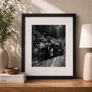 The 237 Lincoln Train Black and White Framed Print By Kent Theesen | 14" x 11" | Tee-Sun Productions