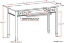 Transitional Solid Wood Writing Desk with Key Features