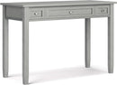 Transitional Solid Wood Writing Desk with Key Features