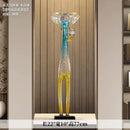 Translucent blue & yellow elephant floor decoration living room sculpture