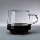 Translucent green glass coffee mug kitchen heat resistant cup