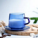 Translucent green glass coffee mug kitchen heat resistant cup