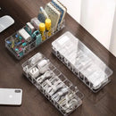 Transparent plastic cable storage box office desk wire organizer