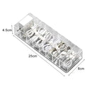 Transparent plastic cable storage box office desk wire organizer