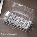 Transparent plastic cable storage box office desk wire organizer