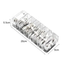 Transparent plastic cable storage box office desk wire organizer