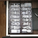 Transparent plastic cable storage box office desk wire organizer