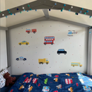 City Transportation Vintage Vehicles - Fabric Nursery Wall Art Decals