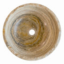Traonyx Travertine Round Vessel Sink - 16"x16"x6" - Honed