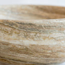 Traonyx Travertine Round Vessel Sink - 16"x16"x6" - Honed