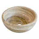 Traonyx Travertine Round Vessel Sink - 16"x16"x6" - Honed