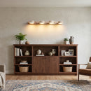 Travertine Duo Wood Wall Light