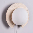 Travertine Round Solclip Wall Light