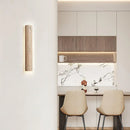 Travertine Stein Lange Long Strip Wall Sconce
