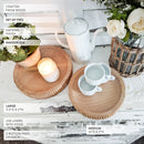 Fluted Wooden Display Trays, Set of Two