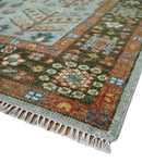 Tree of Life Hand Knotted Silver, Brown and Rust Traditional Wool Rug