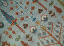 Tree of Life Hand Knotted Silver, Brown and Rust Traditional Wool Rug