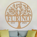 Tree Of Life Established Family Name Sign