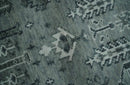 Tree of life Gray, Charcoal and Ivory Hand knotted Traditional Floral 9x12 wool Area Rug