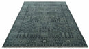 Tree of life Gray, Charcoal and Ivory Hand knotted Traditional Floral 9x12 wool Area Rug