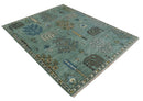 Tree of Life Green Traditional Hand Knotted Turkish Design 8x10 Wool Area Rug